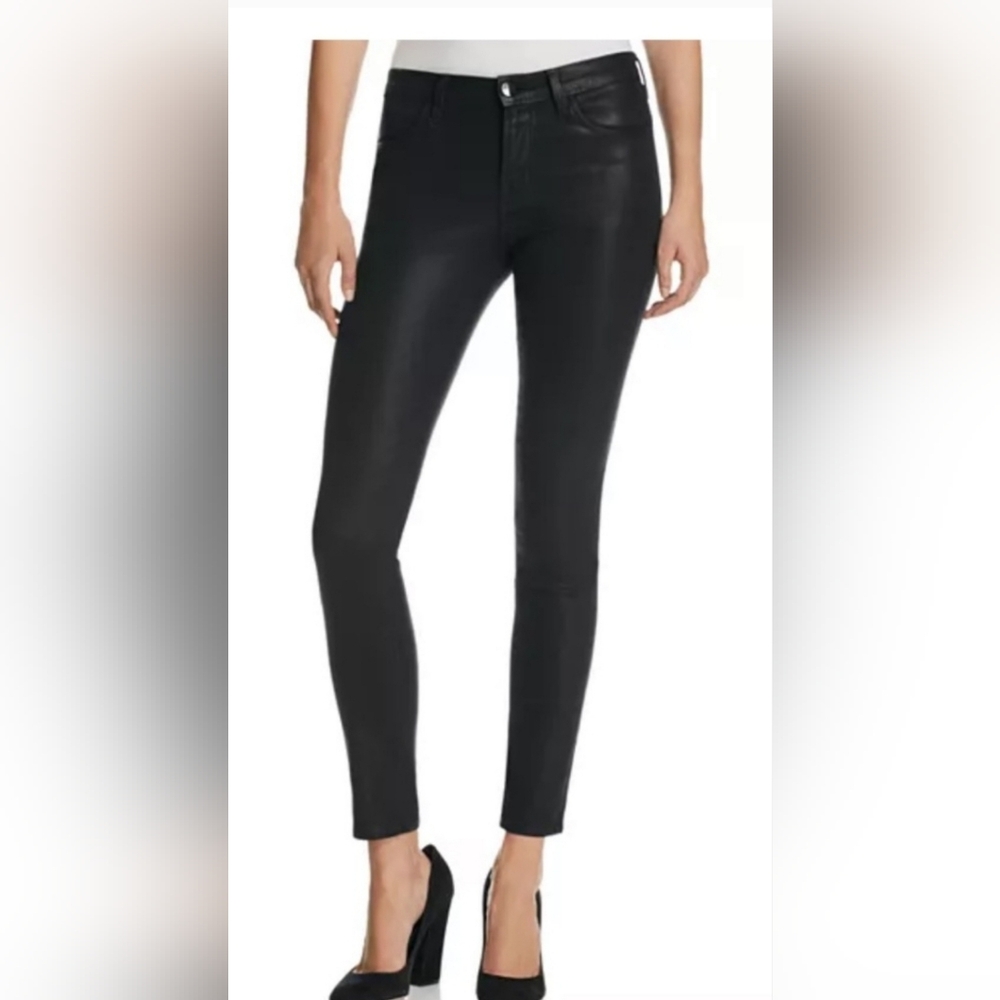JBRAND 620 Mid-Rise Super Skinny Black Stocking Coated Size 25